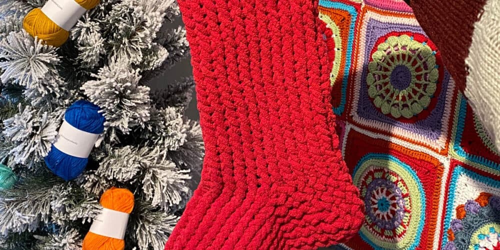 Beginner Loom Knit Christmas Stocking