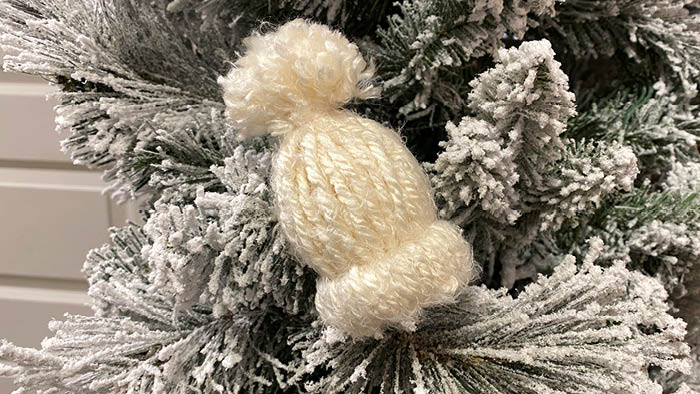 Craft Pom Pom Hat Miniature Ornament