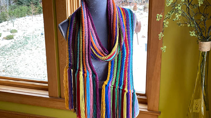 Crochet Color Wheel Scarf