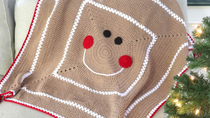 Crochet Gingerbread Blanket