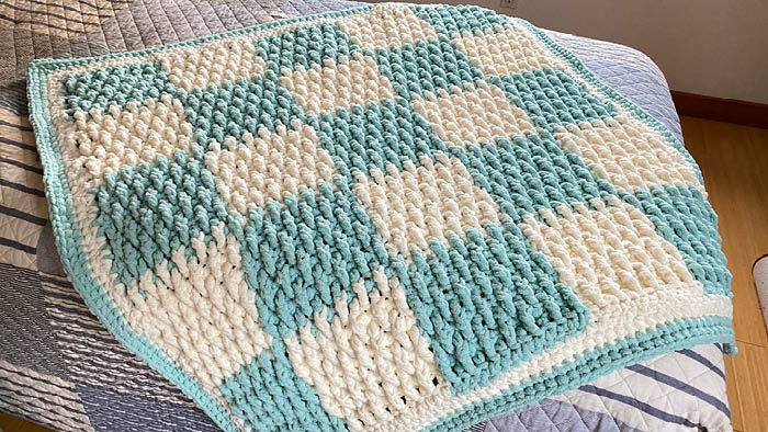 Crochet Checker Baby Blanket