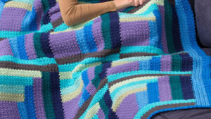 Crochet Mod Log Cabin Throw