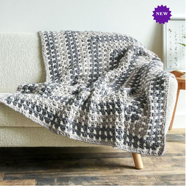 Bernat Rectangle Granny Crochet Blanket