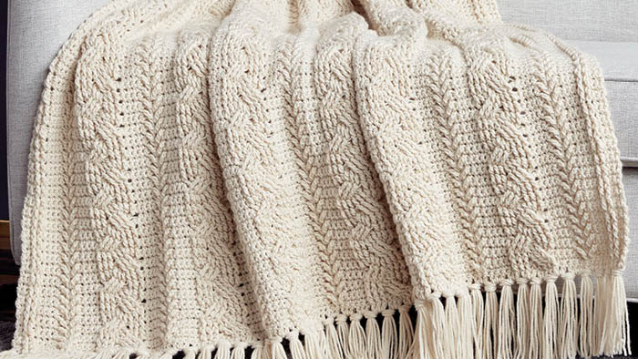 Cable stitch crochet blanket new arrivals