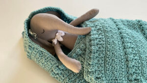 Crochet Hooded Baby Blanket Sample