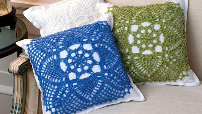 Crochet Pretty Pineapple Pillows