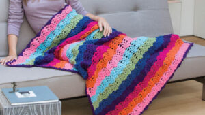 Crochet Rainbow View Blanket