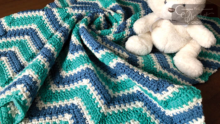Baby Linen Chevron Blanket by Jeanne Steinhilber