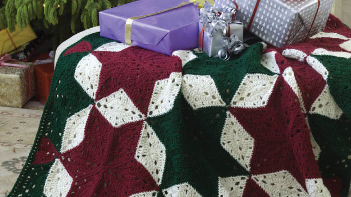Crochet Christmas Motif Star Blanket