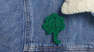 Crochet Clover Pin