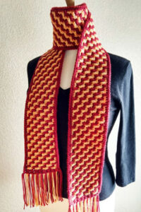 Crochet Flight of Stairs Scarf by Susan Lowman