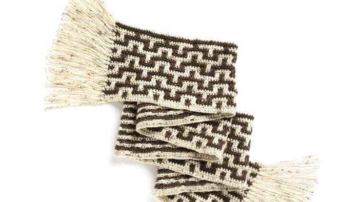 Crochet Mosaic Stitch Scarf Pattern
