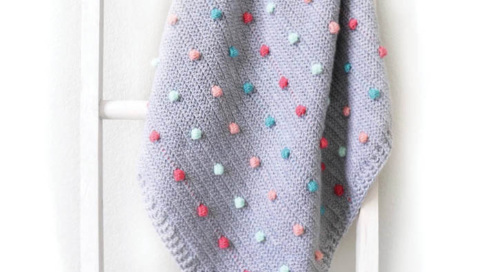 Crochet Polka Dot Baby Blanket Pattern