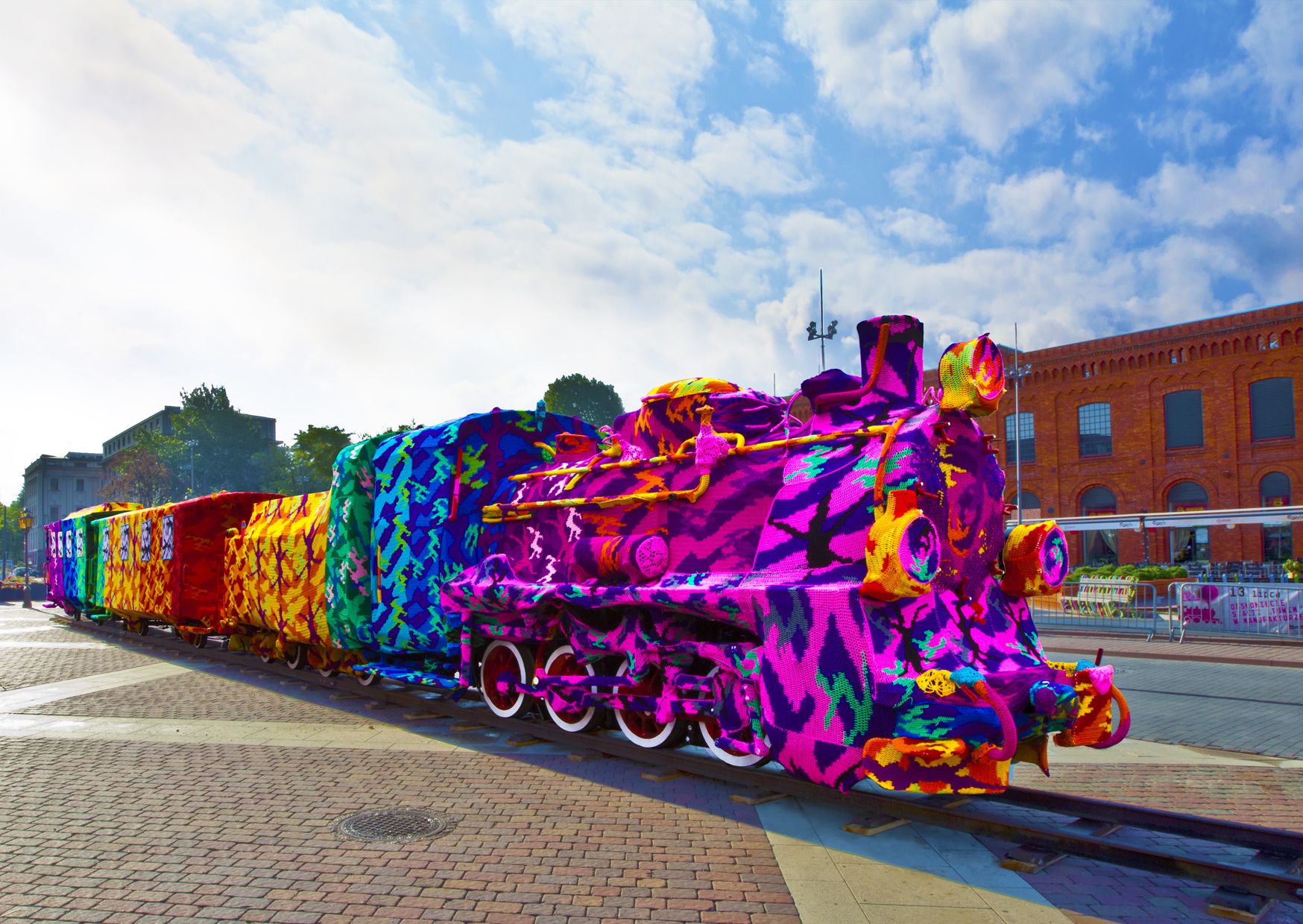 Yarn Train by Olek