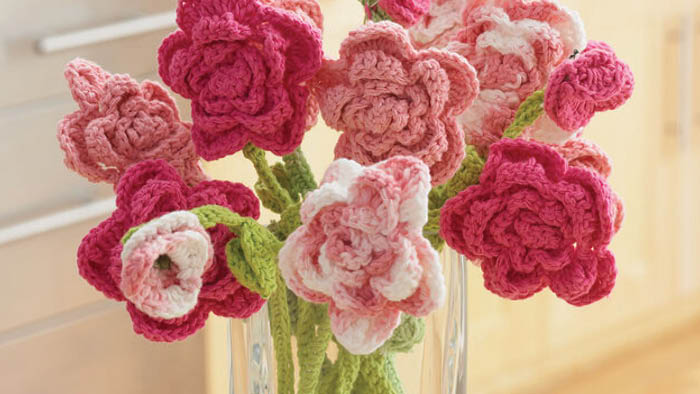 Crochet Rose Bouquet