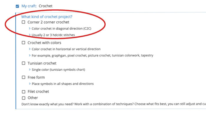 C2C Graph Stitch Fiddle