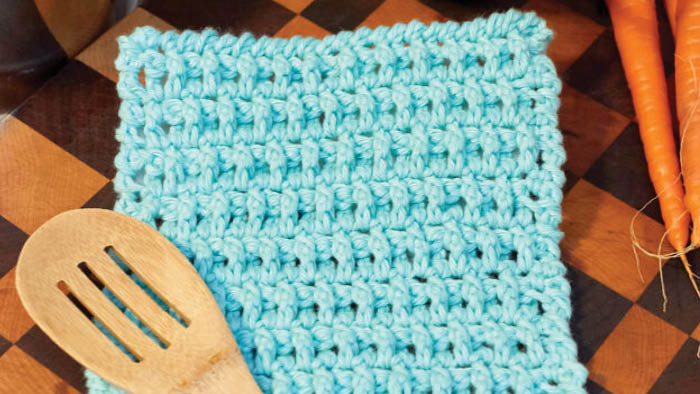 Crochet Lattice Dense Dishcloth + Tutorial