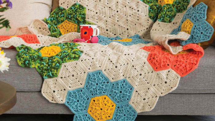 Crochet Modern Flower Patch Blanket