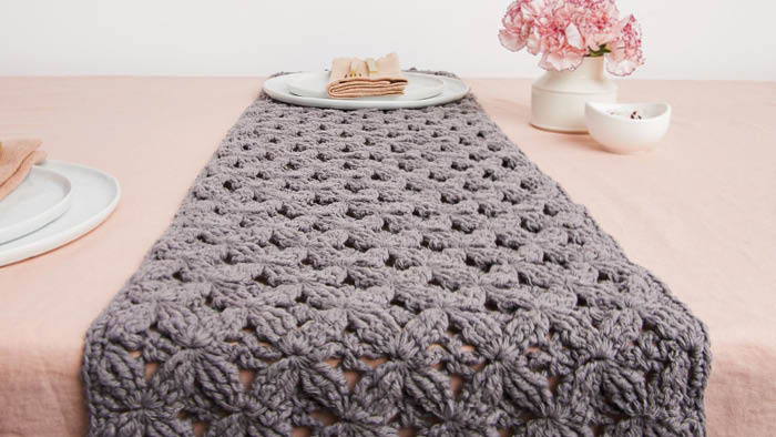 Crochet Textured Table Runner