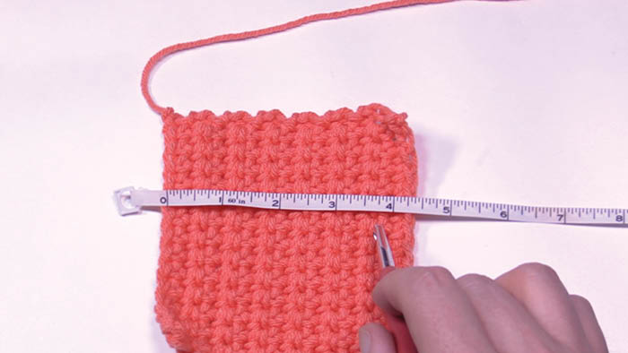 Gauge Swatch Measuring Rows