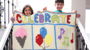 Crochet Celebrate Blanket for Kids