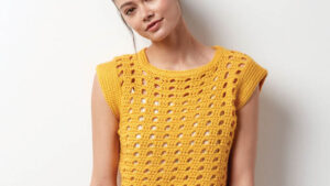 Crochet Hello Yellow Top