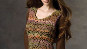 Crochet Painted Wool Vest