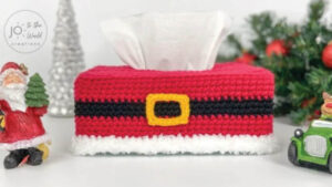 Crochet Santa Tissue Box Cover