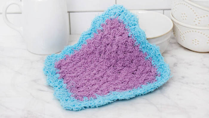 Crochet Scrubby Scalloped Edge Dishcloth