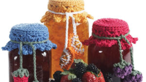 Crochet Canning Jar Tops with Fruit