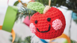 Crochet Cheeky Apple Ornaments