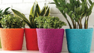 Crochet Flower Pot Cozies 2