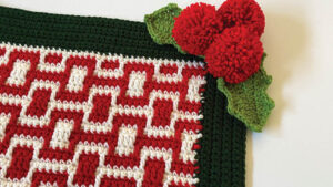 Crochet Holly Jolly Mosaic Blanket