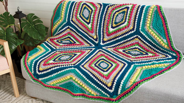 Crochet Study of Geometry Afghan