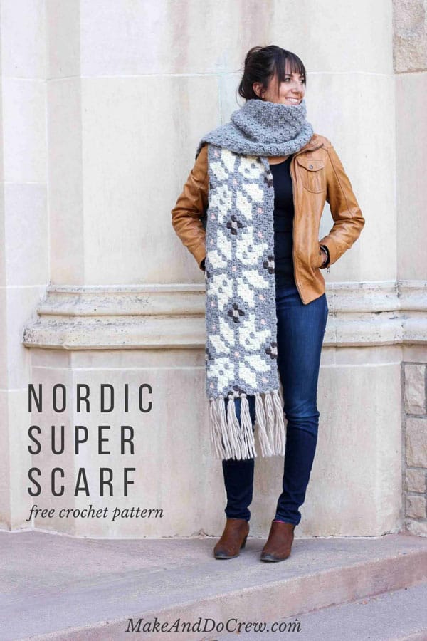 Nordic Crochet Super Scarf Free Pattern