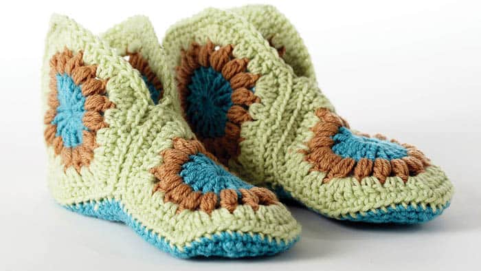 Crochet Hexagon Slippers