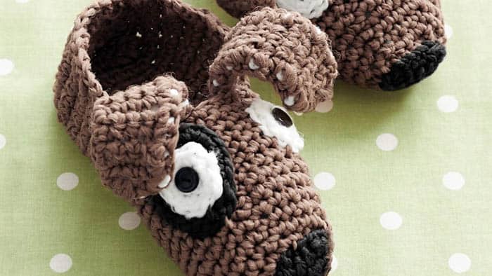 Crochet Puppy Slippers