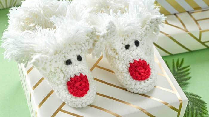 Crochet Reindeer Slippers