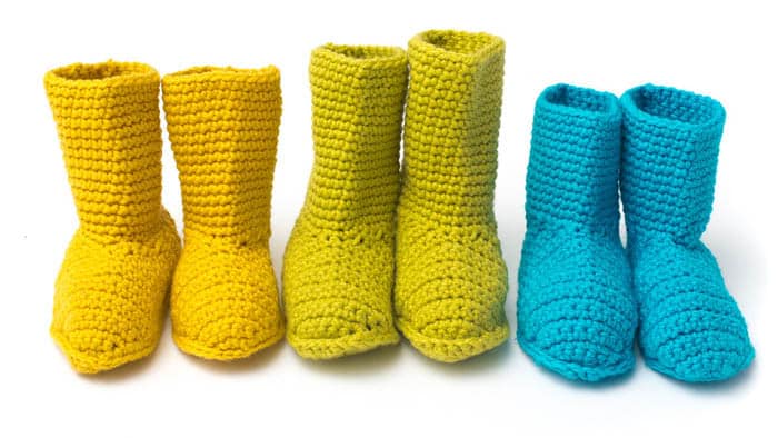 Crochet Slipper Boots For Kids and Adults