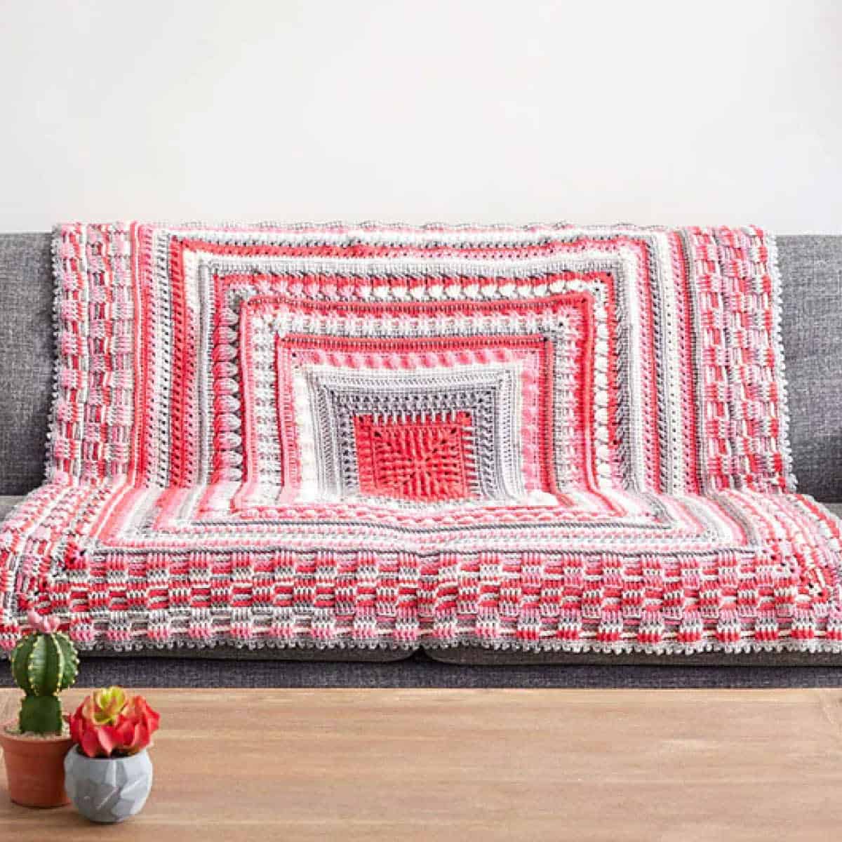 Crochet Study of Texture Blanket Pattern 2024