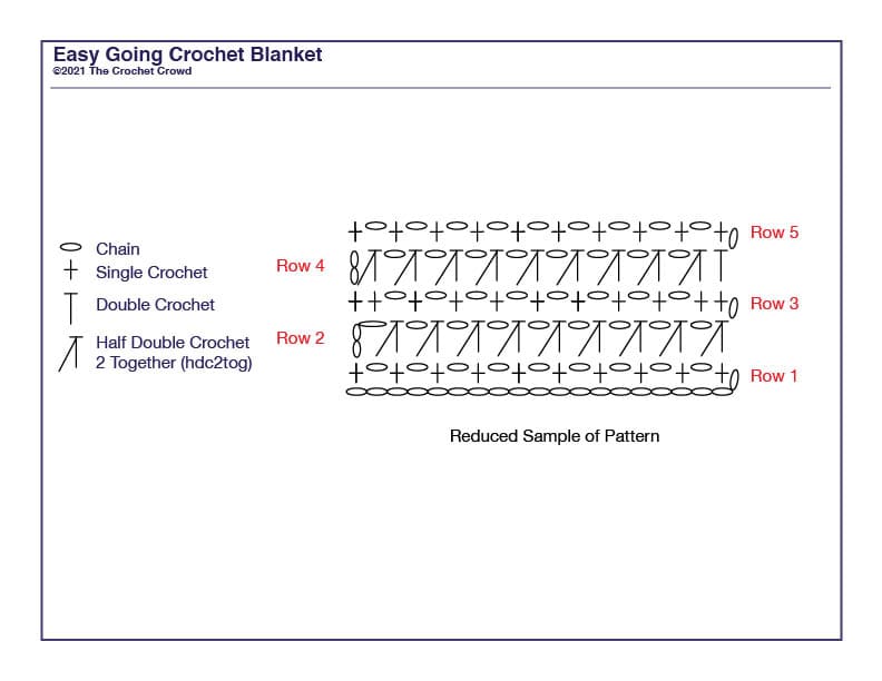 Easy Going Crochet Blanket Diagram