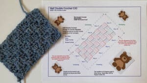 Half Double Crochet in Rectangle Format Corner to Corner C2C Diagram