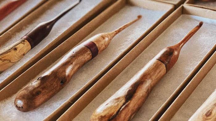 KnitBrooks Handmade Driftwood Crochet Hooks