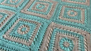 9 Square Baby Blanket by Jeanne Steinhilber