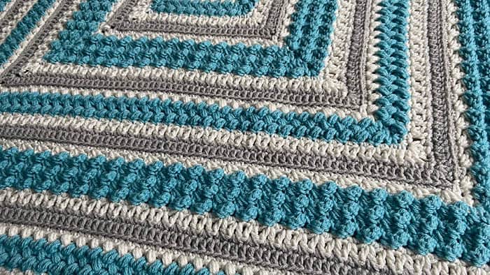 Crochet Framed Textures Afghan by Jeanne Steinhilber