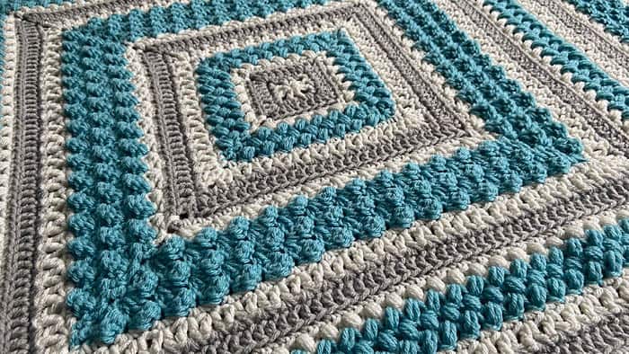Crochet Framed Textures Afghan by Jeanne Steinhilber