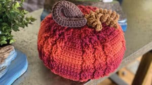 Crochet Large Braided Pumpkin