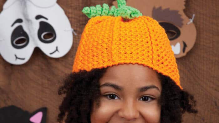 Crochet Pumpkin Hat for Kids