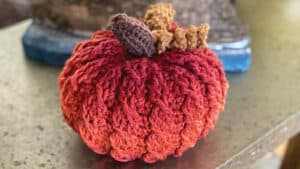 Crochet Small Braided Pumpkin