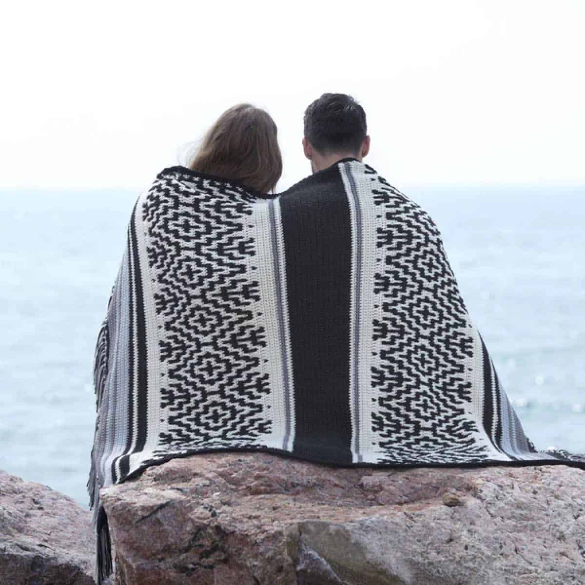 Crochet Nordic Stripes Blanket Pattern